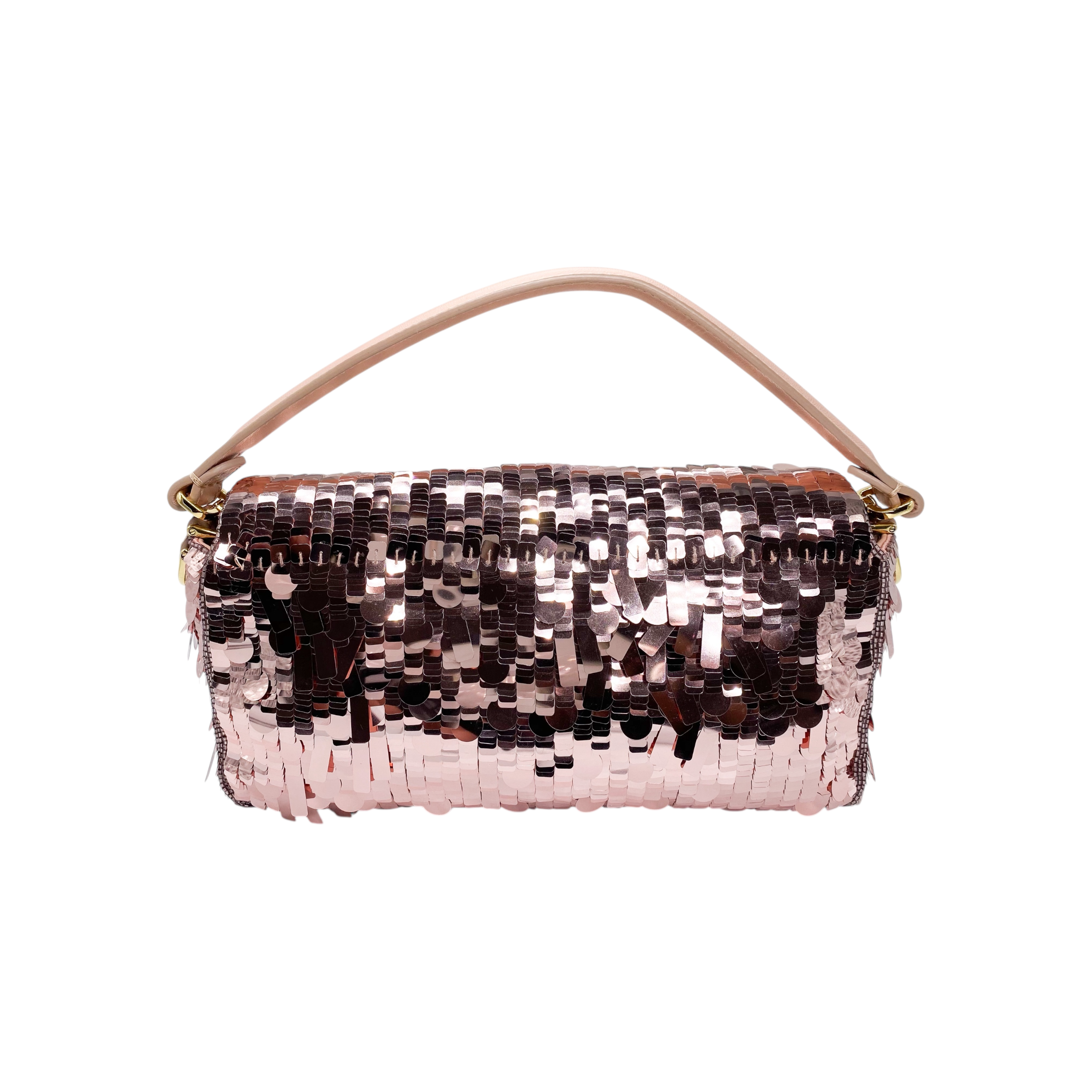 Fendi Rose Gold Sequin Baguette