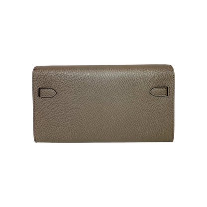 Hermes Kelly To Go Etain Epsom Gold Hardware