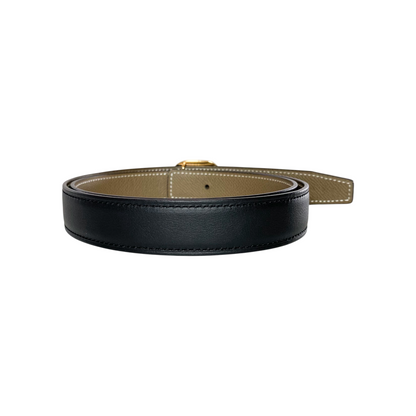 Hermes Black Etoupe Rivage Belt
