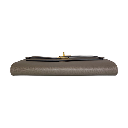 Hermes Kelly To Go Etain Epsom Gold Hardware