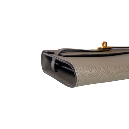 Hermes Kelly To Go Etain Epsom Gold Hardware