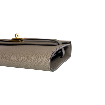 Hermes Kelly To Go Etain Epsom Gold Hardware