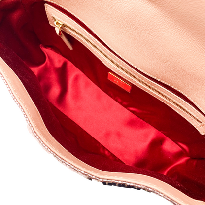 Fendi Rose Gold Sequin Baguette