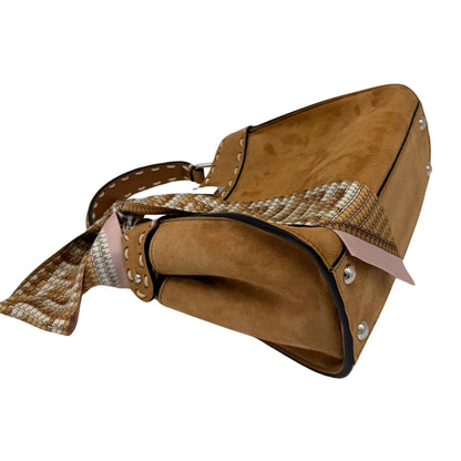 Fendi Suede Stitch Marrone Peekaboo Mini