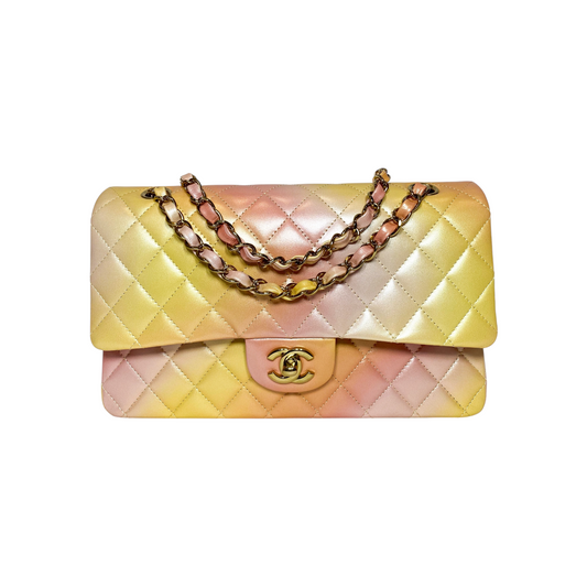 Chanel Tie Dye Ombre Multicolor Medium Double Flap Bag