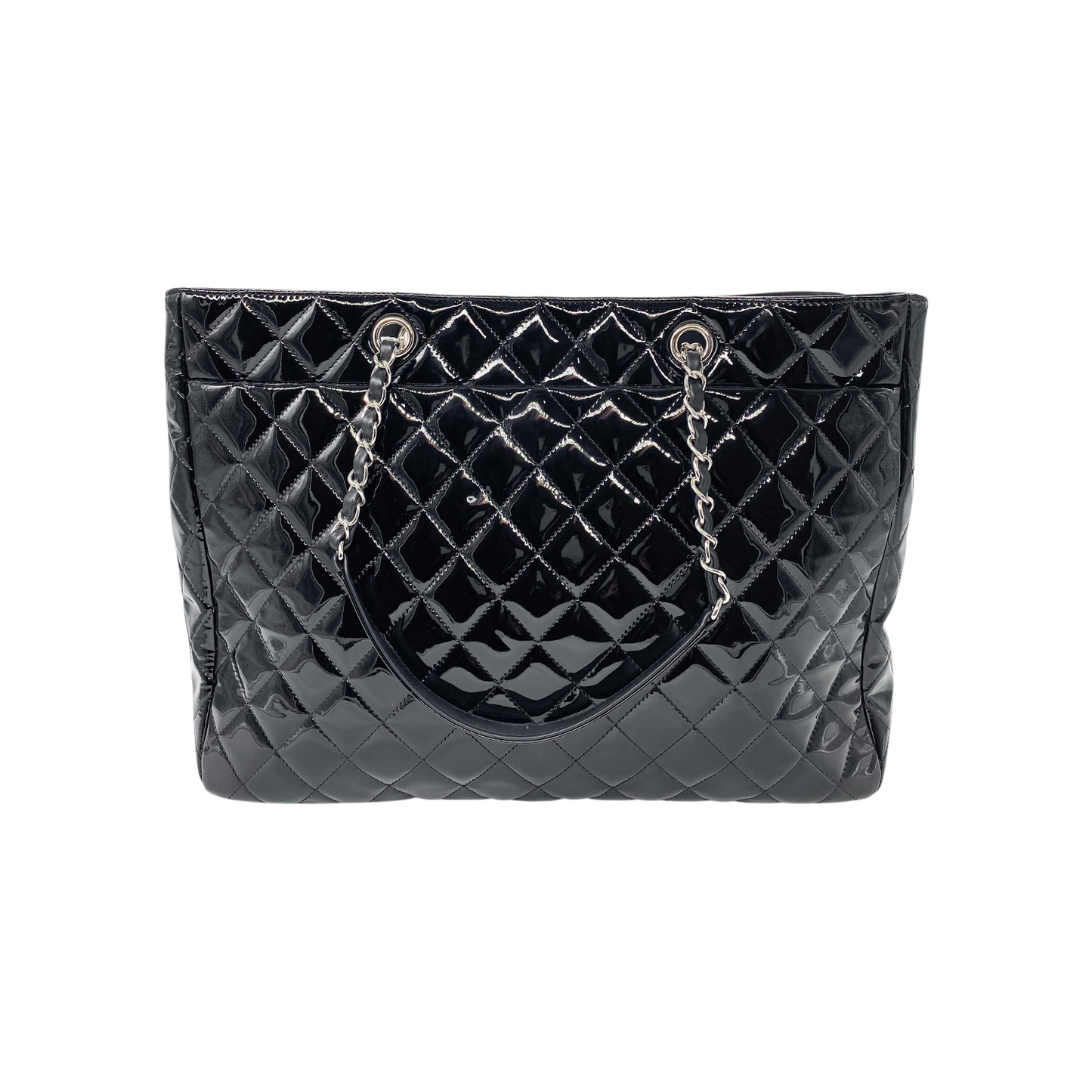 Chanel Black Patent Shopper Tote