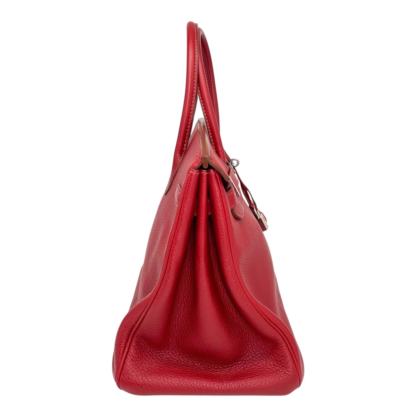 Hermes Birkin 35 Rouge Casaque Togo Palladium Hardware