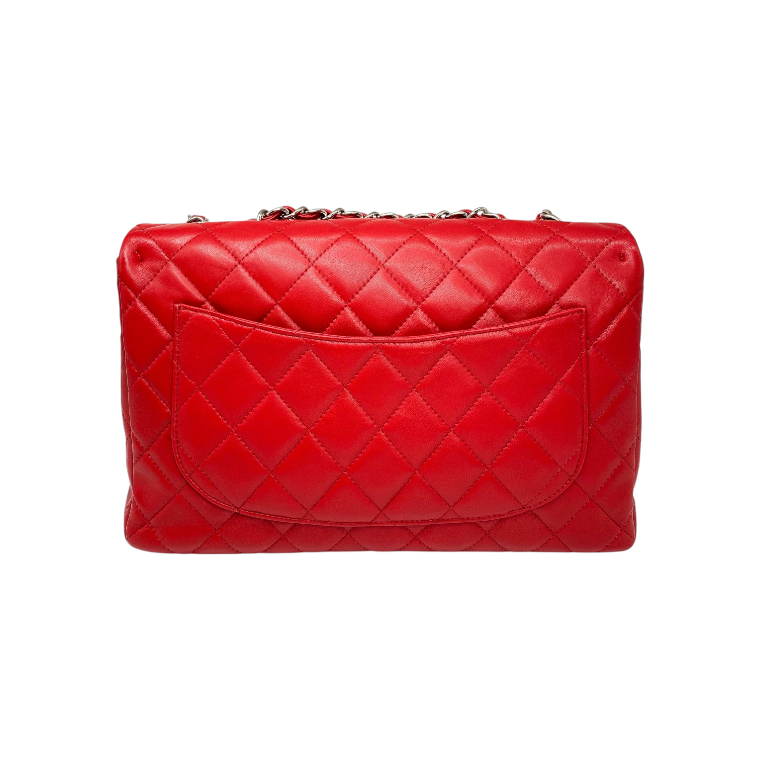 Chanel Red Jumbo Single Flap Bag