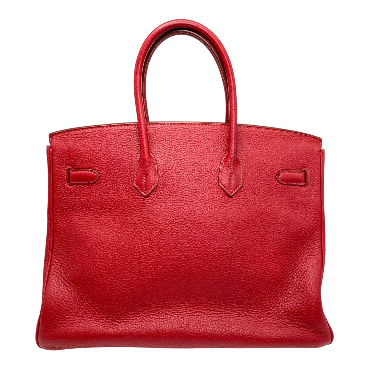 Hermes Birkin 35 Rouge Casaque Togo Palladium Hardware