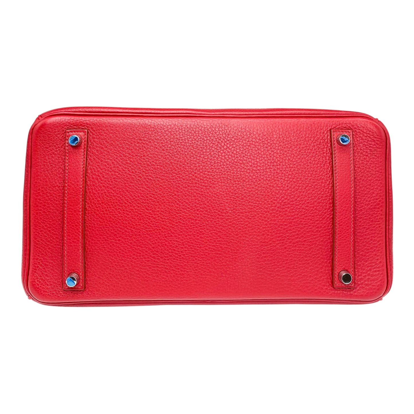 Hermes Birkin 35 Rouge Casaque Togo Palladium Hardware