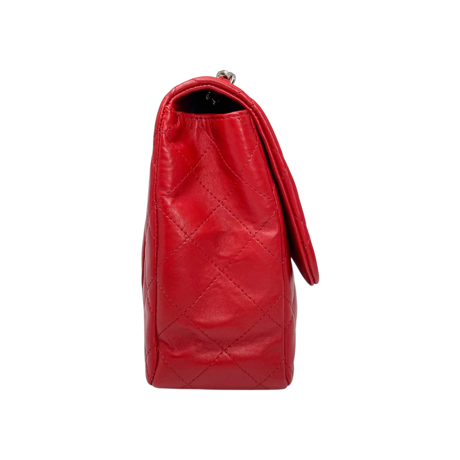 Chanel Red Jumbo Single Flap Bag