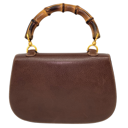 GUCCI 1947 Bamboo Leather Top-handle Bag