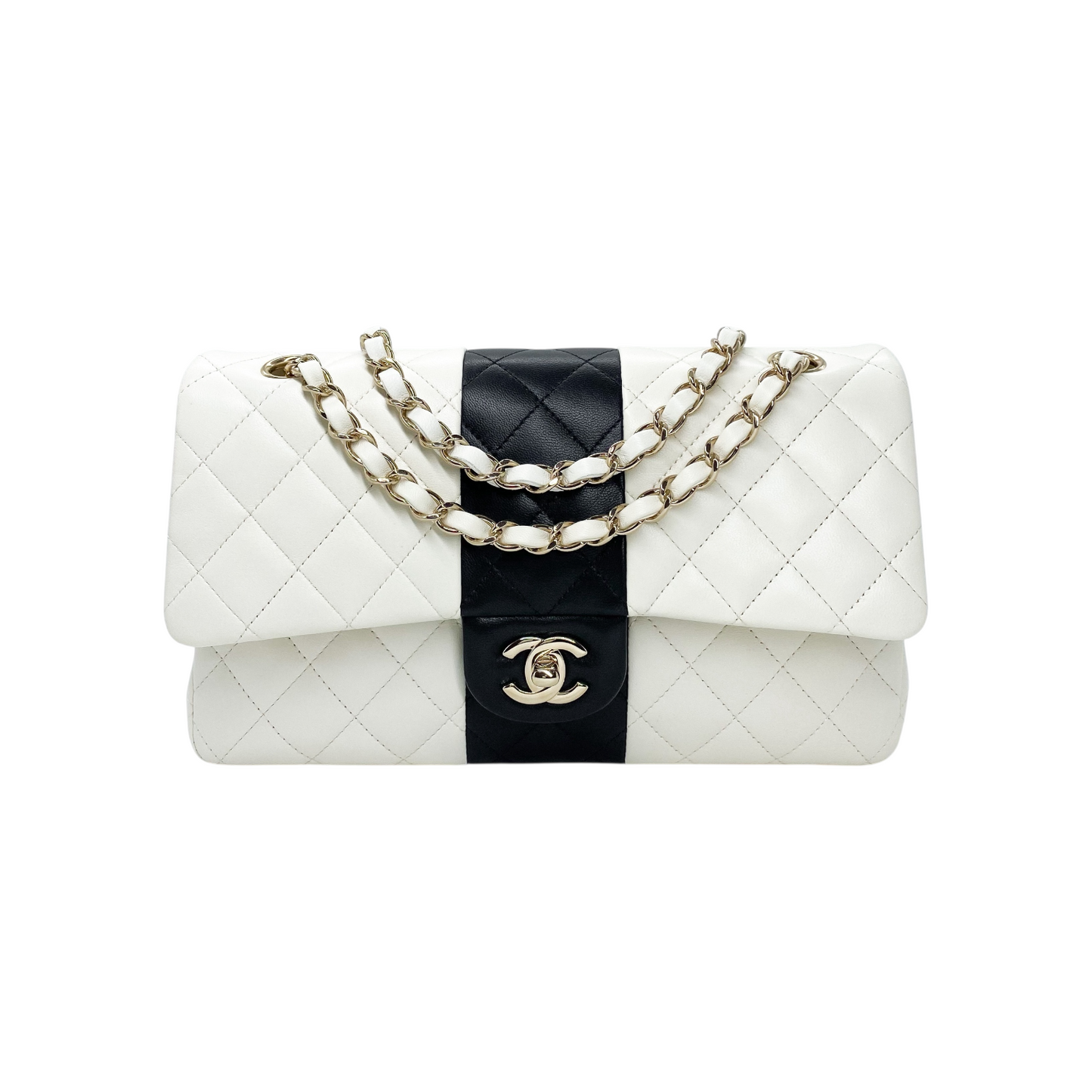 Chanel Black White Seoul Yin Yang Medium Double Flap Bag