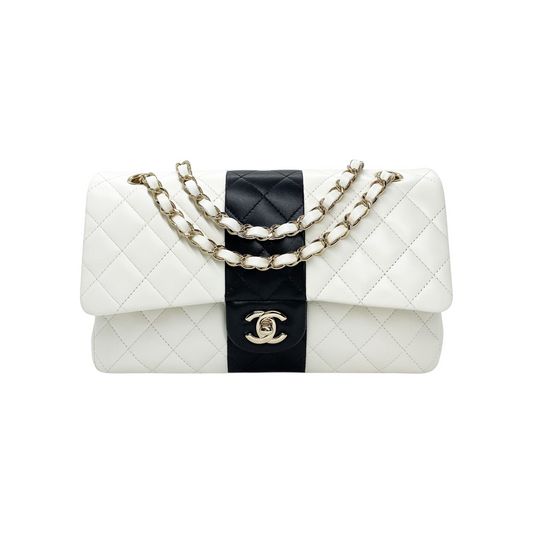 Chanel Black White Seoul Yin Yang Medium Double Flap Bag