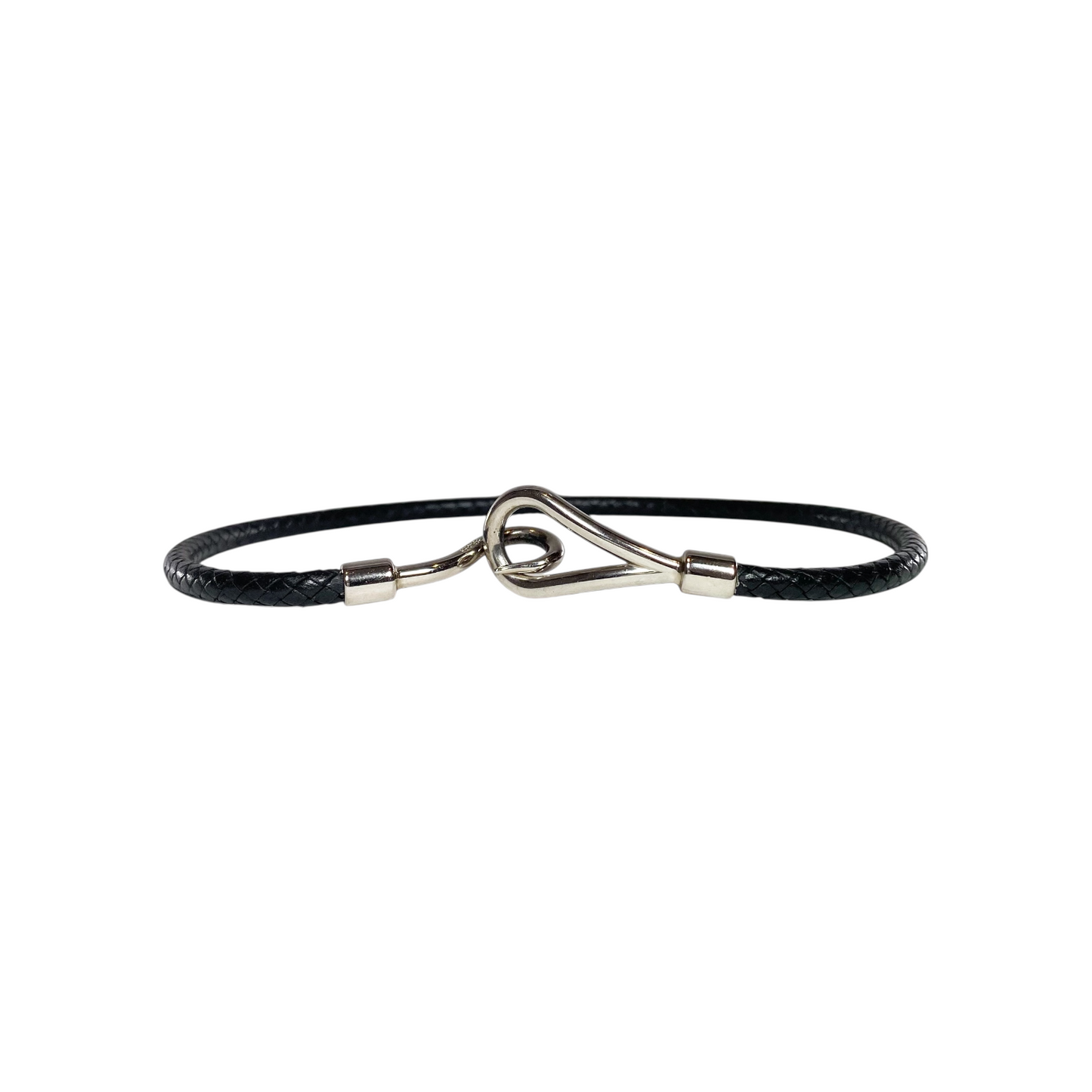 Hermes Black Jumbo Hook Choker Necklace