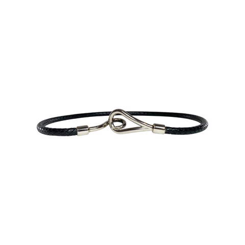 Hermes Black Jumbo Hook Choker Necklace | Consign of the Times ™
