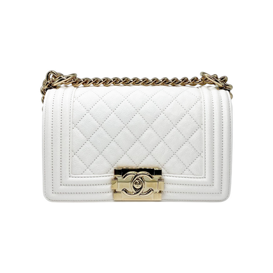 Chanel White Mini Boy Bag