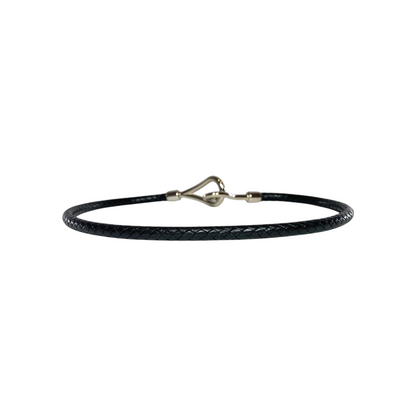 Hermes Black Jumbo Hook Choker Necklace