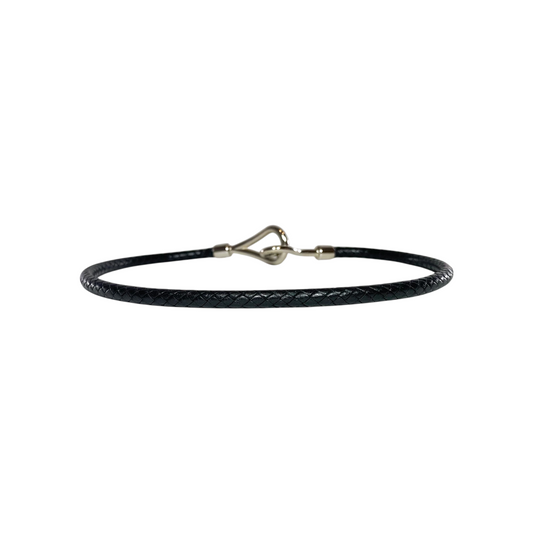 Hermes Black Jumbo Hook Choker Necklace