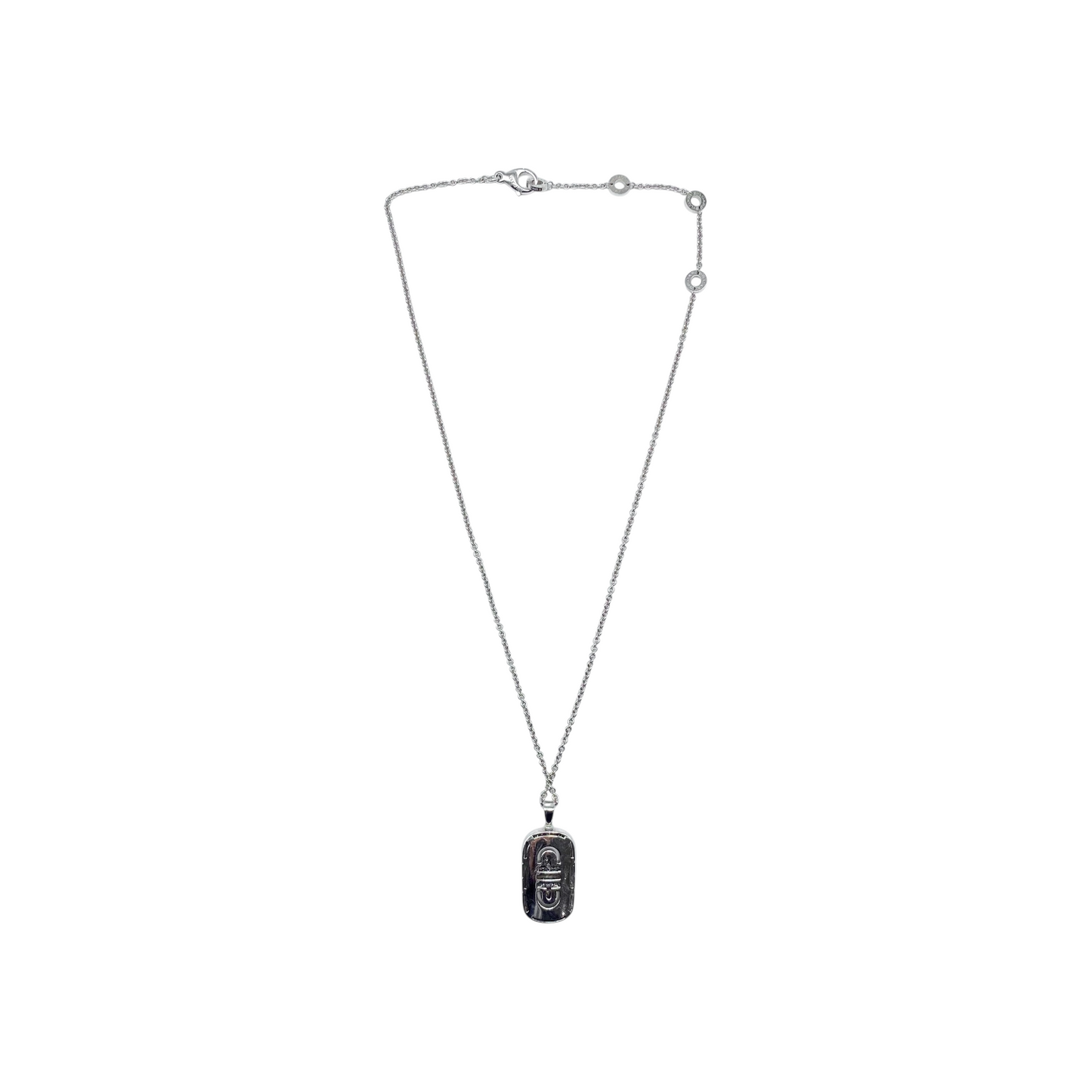 Bulgari White Gold Diamond Parentesi Necklace