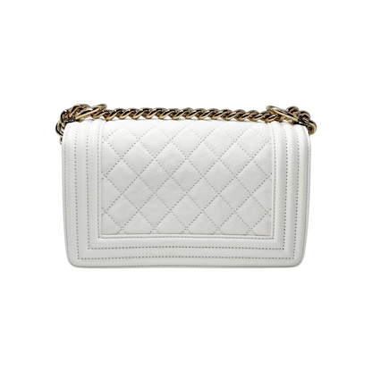 Chanel White Mini Boy Bag