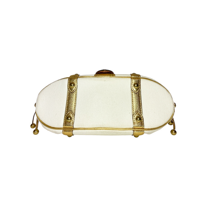Louis Vuitton White Gold Antigua Theda GM