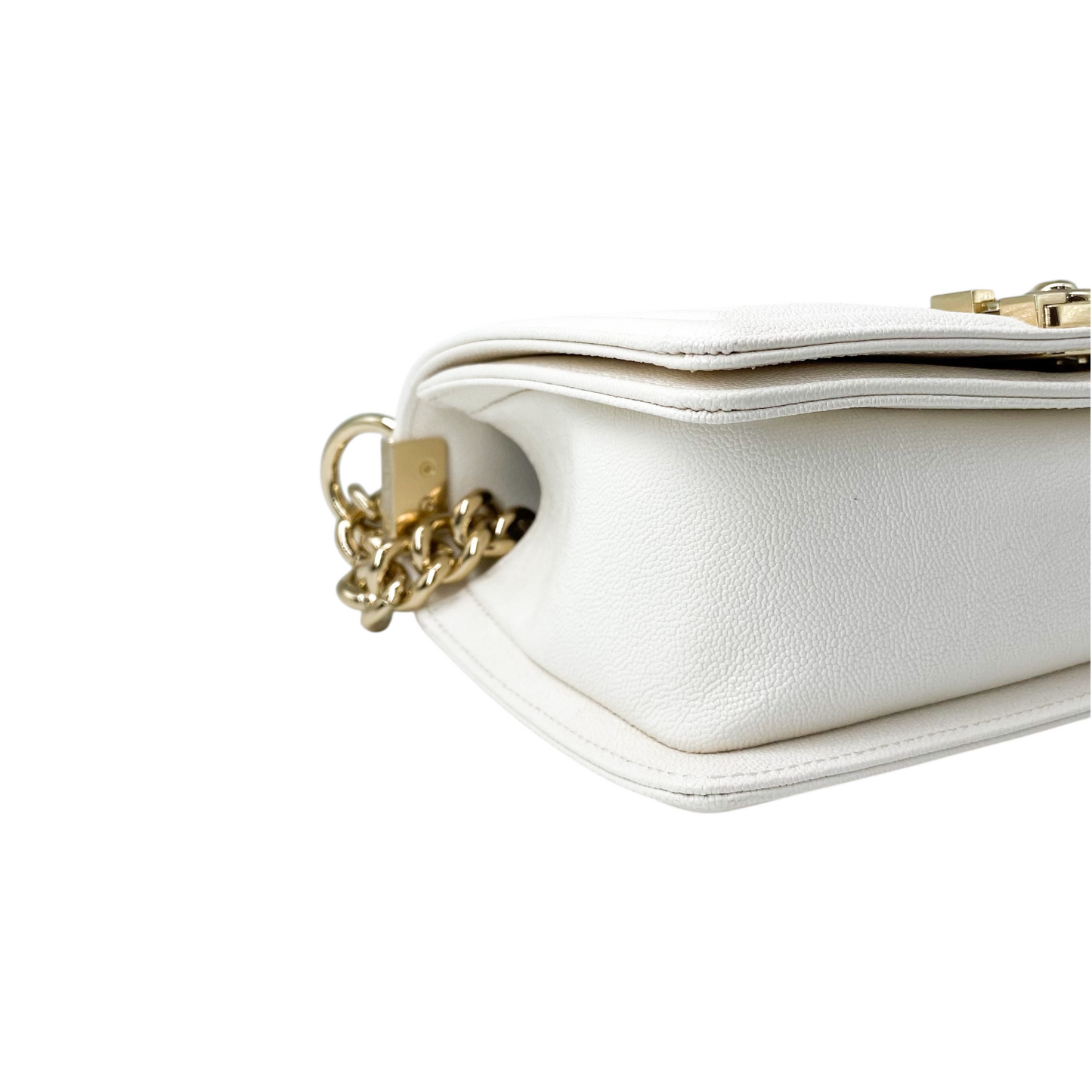 Chanel White Mini Boy Bag