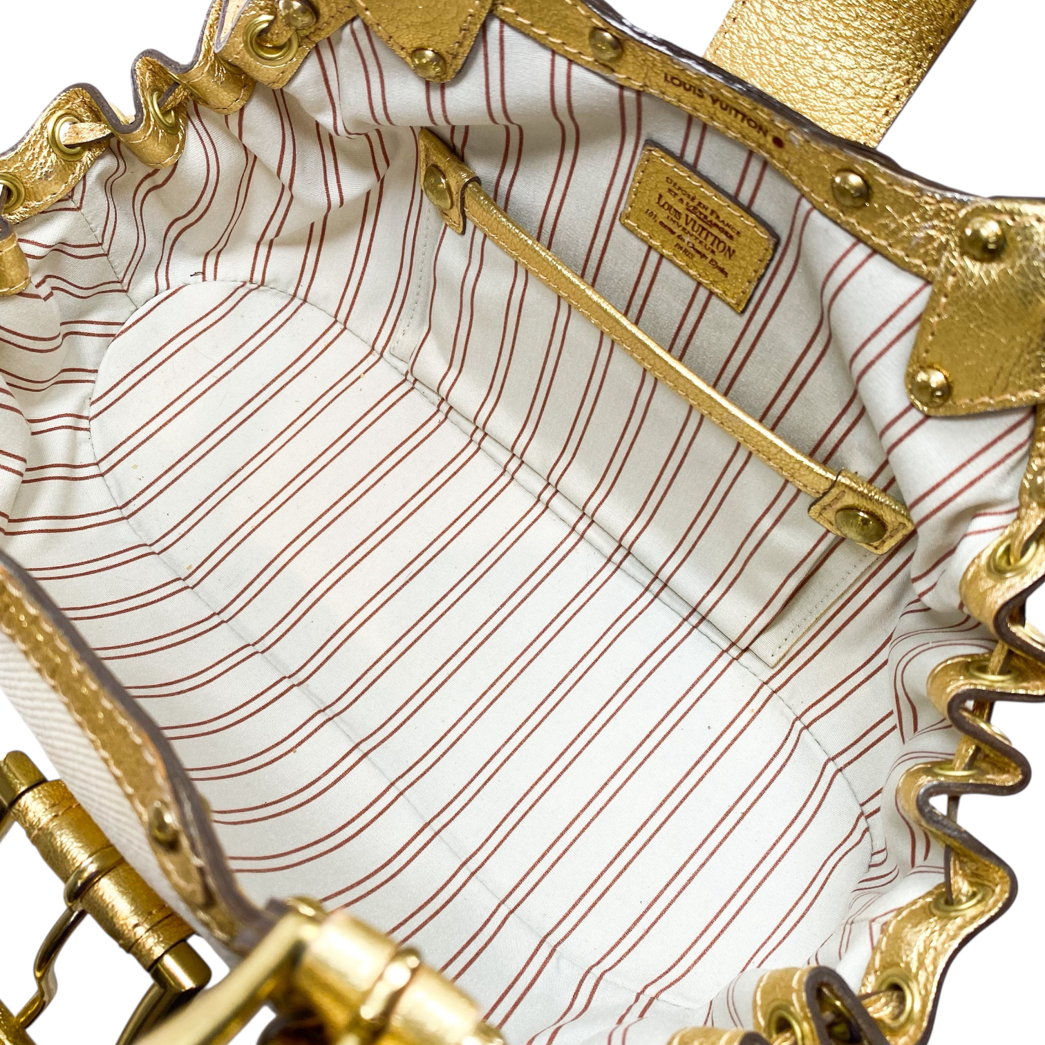 Louis Vuitton White Gold Antigua Theda GM