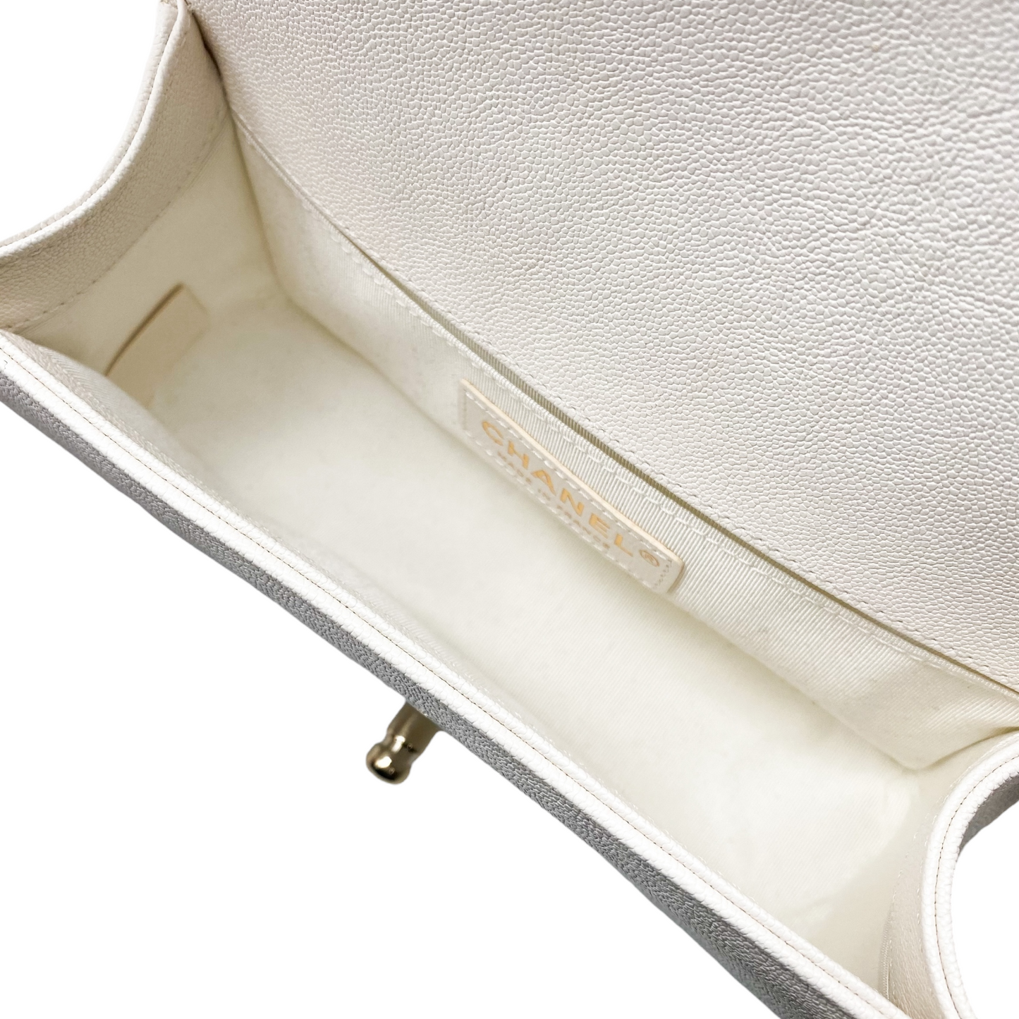 Chanel White Mini Boy Bag