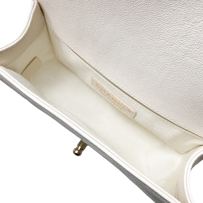 Chanel White Mini Boy Bag
