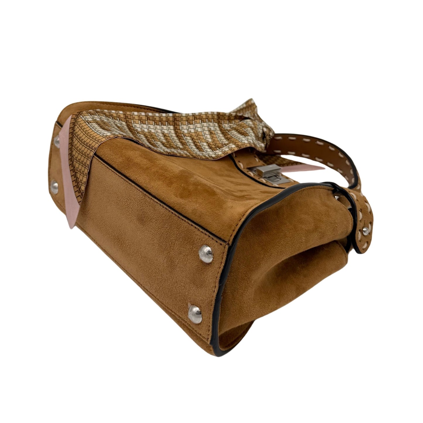 Fendi Suede Stitch Marrone Peekaboo Mini