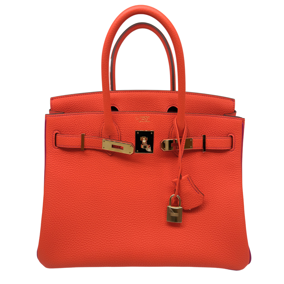 Hermes Birkin 30 HSS Orange Poppy/Anemone Togo Permabrass Hardware