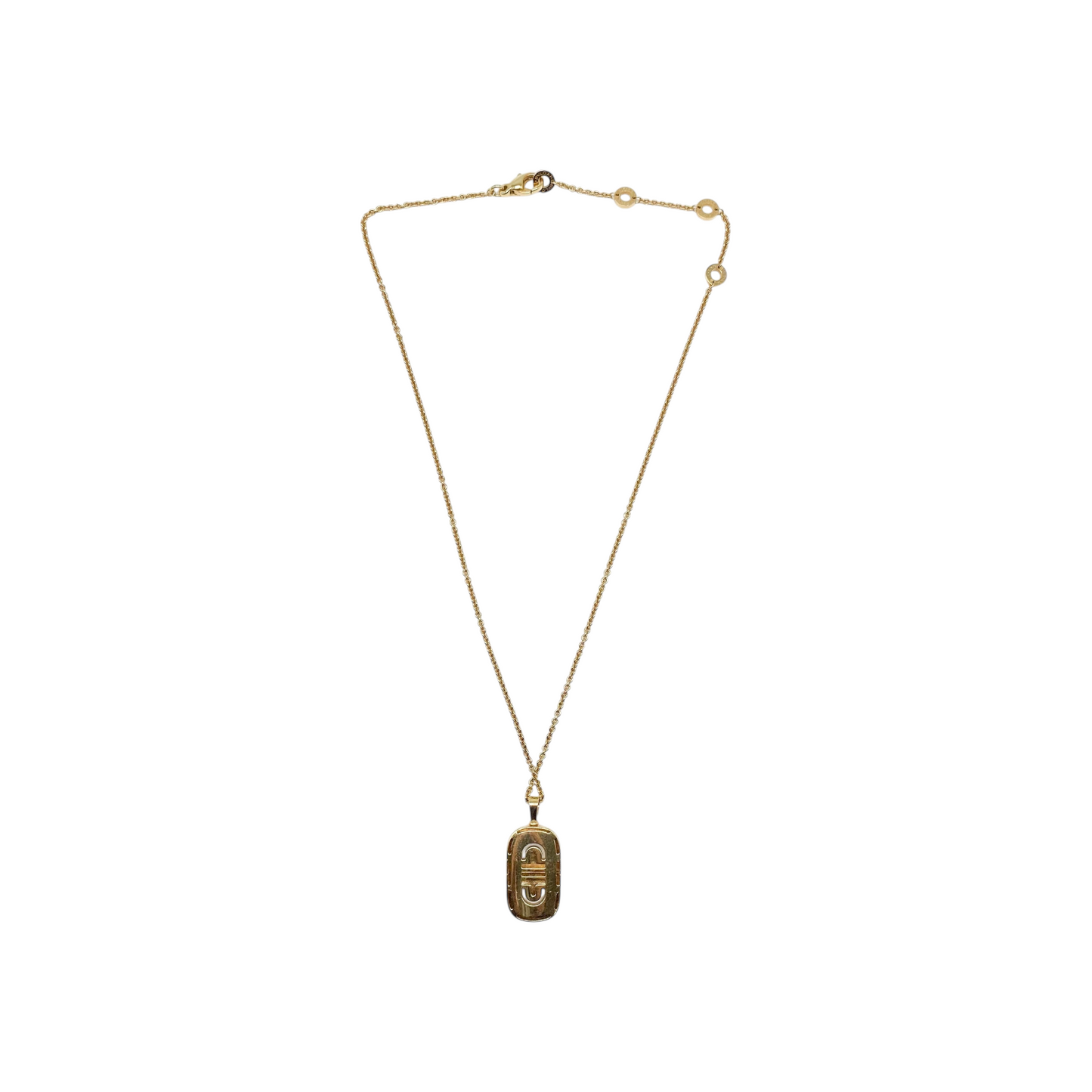 Bulgari Yellow Gold Diamond Parentesi Necklace