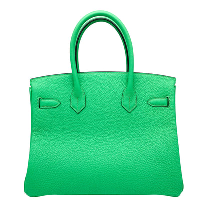 Hermes Birkin 30 Vert Comics Togo Palladium Hardware