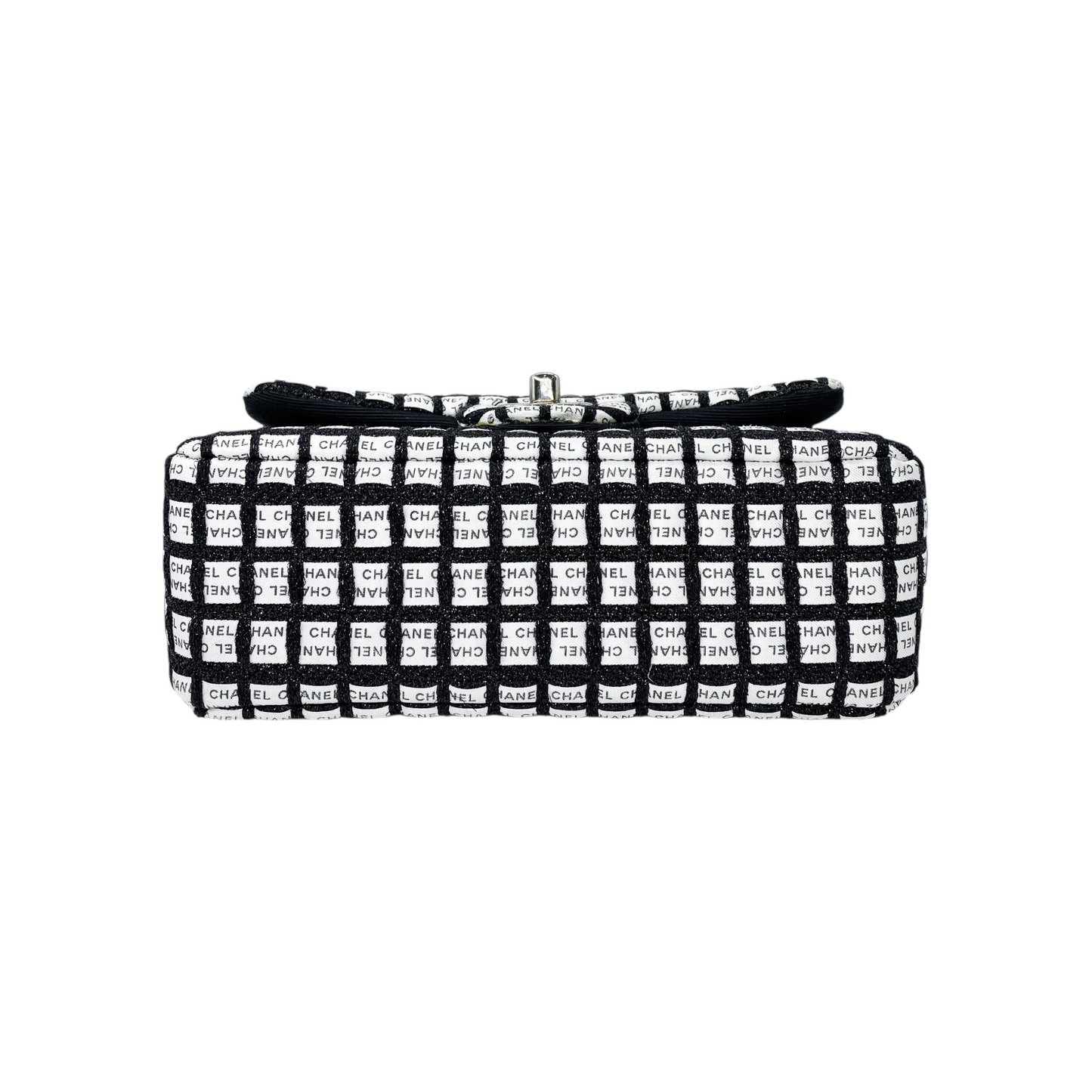 Chanel Black White Logo Mini Rectangle