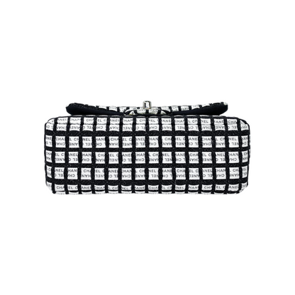 Chanel Black White Logo Mini Rectangle