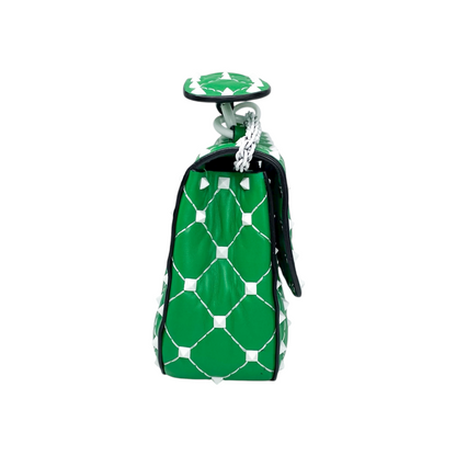 Valentino Peppermint Rockstud Spike Top Handle Shoulder Bag