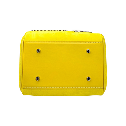 Louis Vuitton Yellow Illusion Fleur Suede Speedy