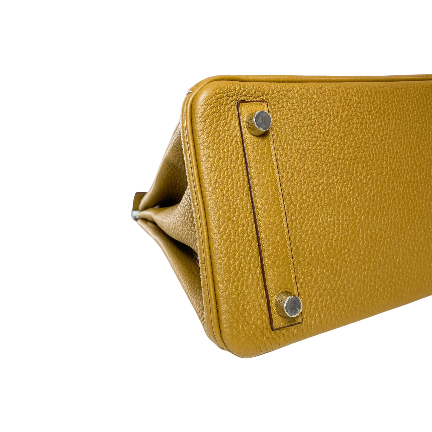 Hermes Birkin 25 Bronze D’or Bleu Brume Verso Togo Palladium Hardware