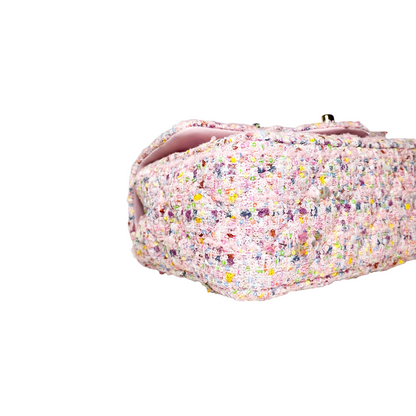 Chanel Light Pink Tweed Mini Rectangle