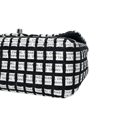 Chanel Black White Logo Mini Rectangle