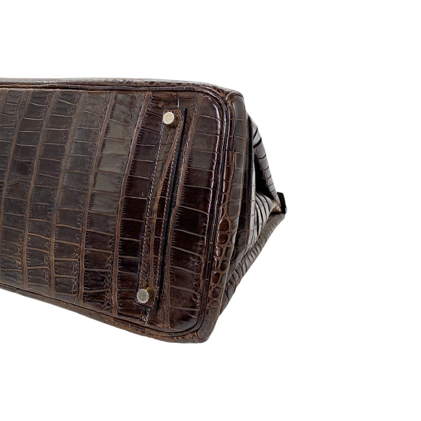 Hermes Birkin 35 Chocolate Porosus Crocodile Gold Hardware