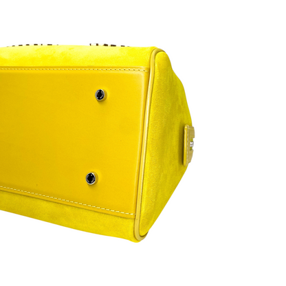 Louis Vuitton Yellow Illusion Fleur Suede Speedy