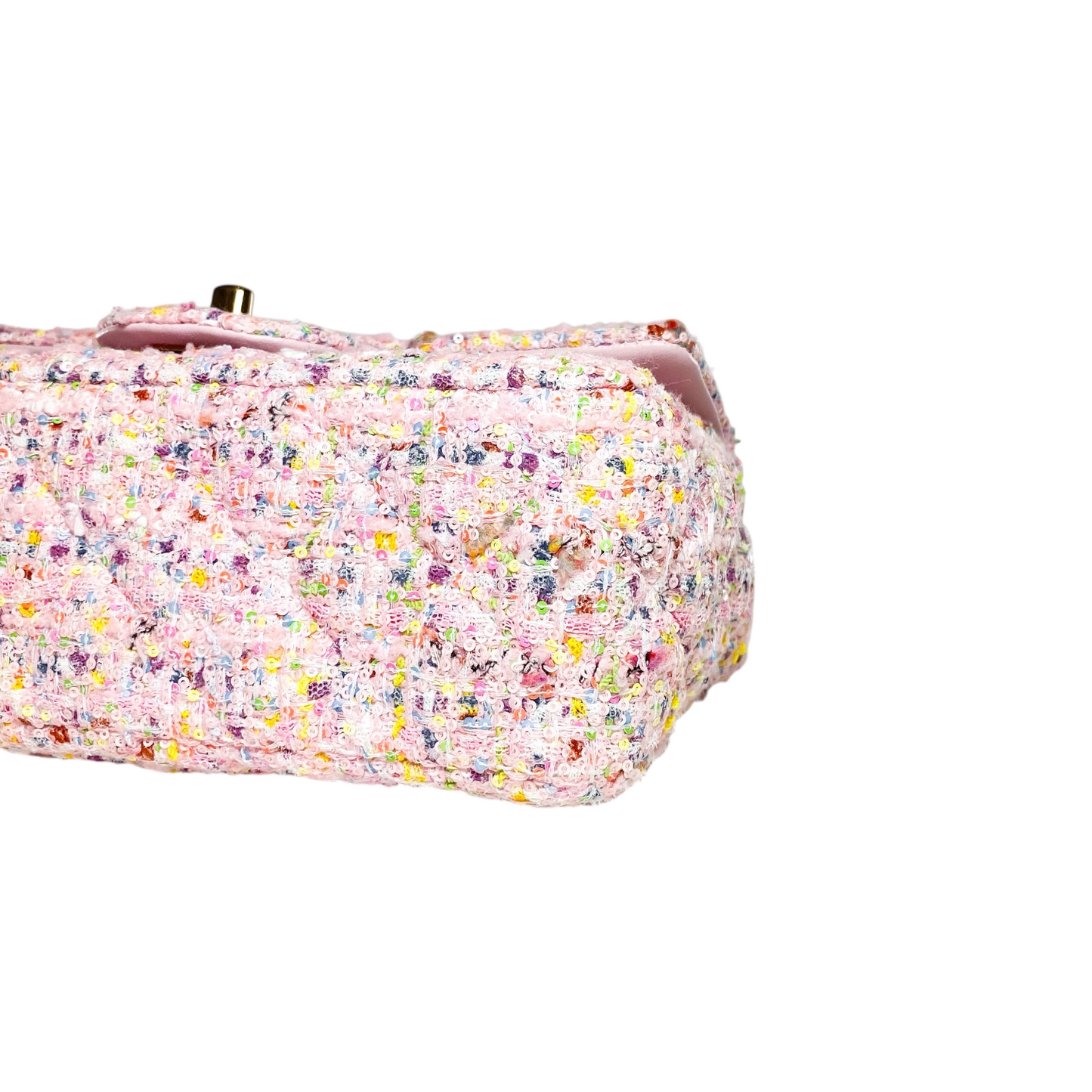 Chanel Light Pink Tweed Mini Rectangle