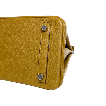 Hermes Birkin 25 Bronze D’or Bleu Brume Verso Togo Palladium Hardware