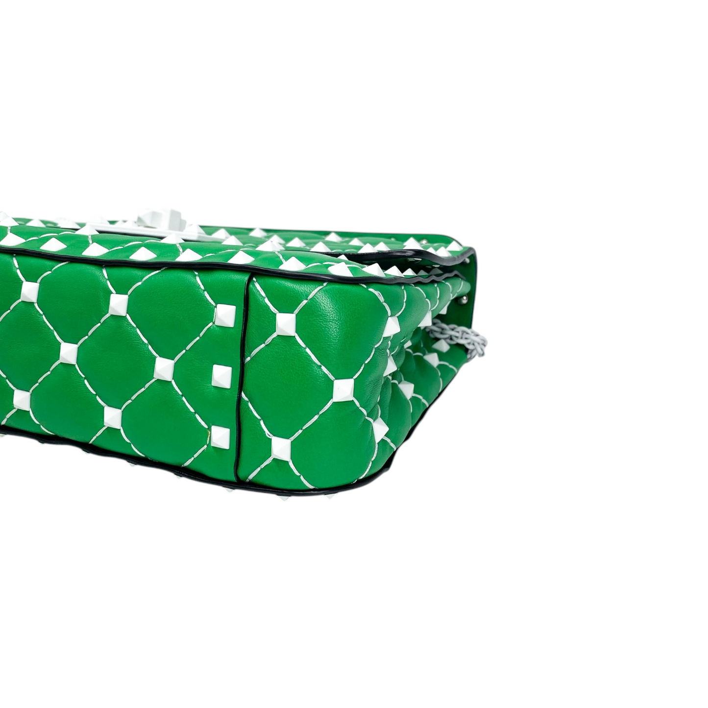 Valentino Peppermint Rockstud Spike Top Handle Shoulder Bag