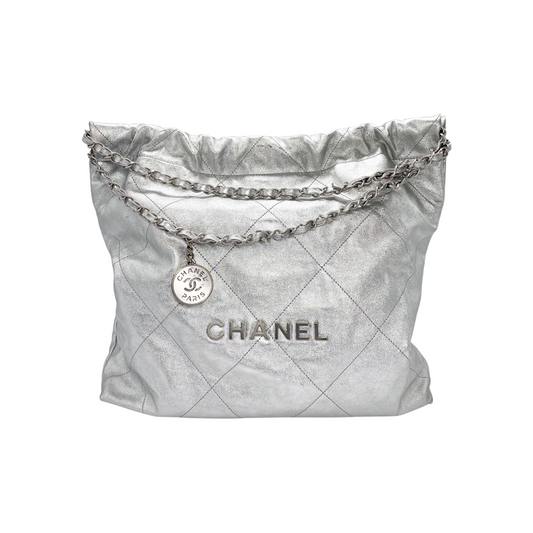 Chanel 22 Medium Silver