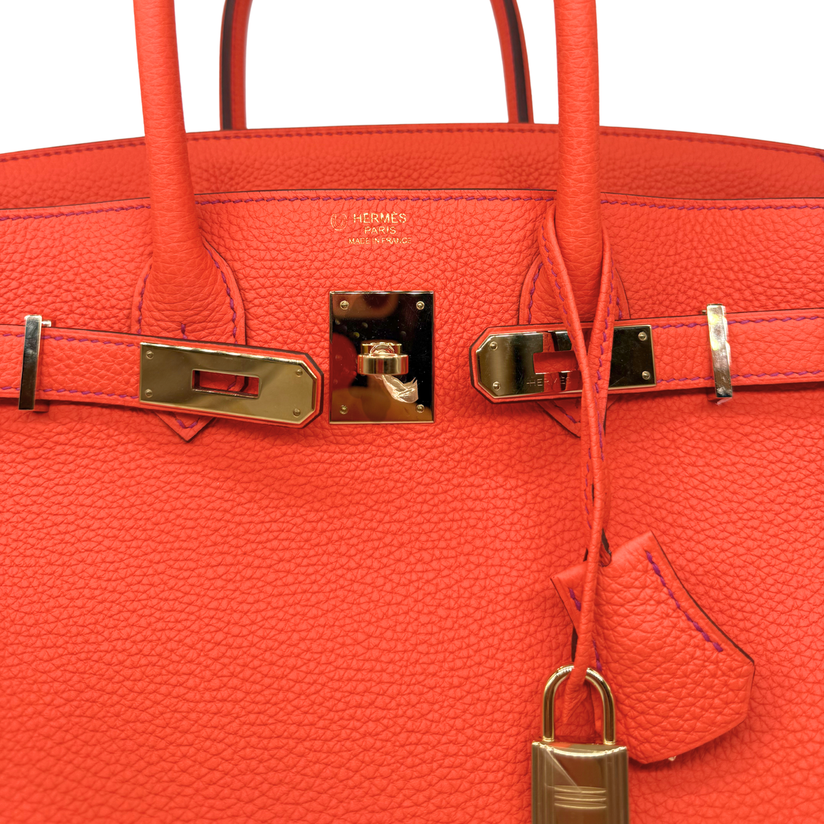 Hermes Birkin 30 HSS Orange Poppy/Anemone Togo Permabrass Hardware