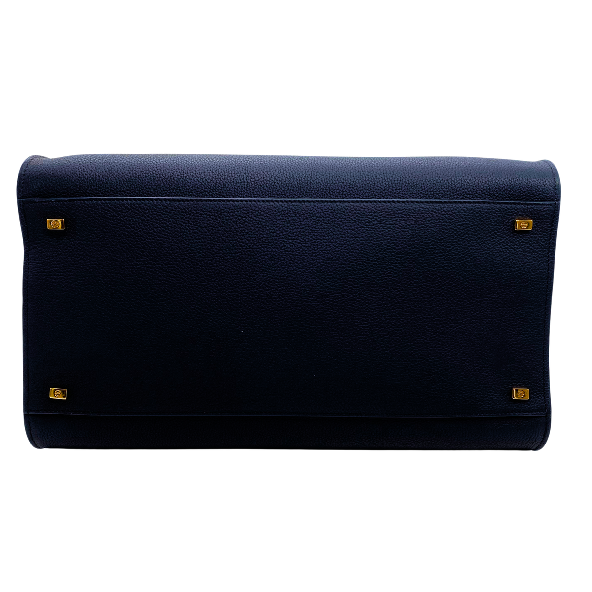 The Row Margaux 15 Navy Leather Satchel
