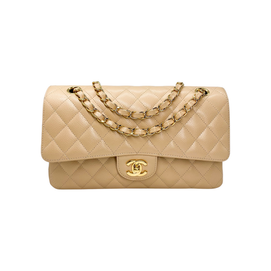 Chanel Beige Medium Double Flap Bag